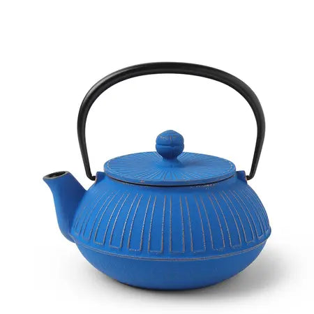 Blue Chrysanthemum Cast Iron Teapot