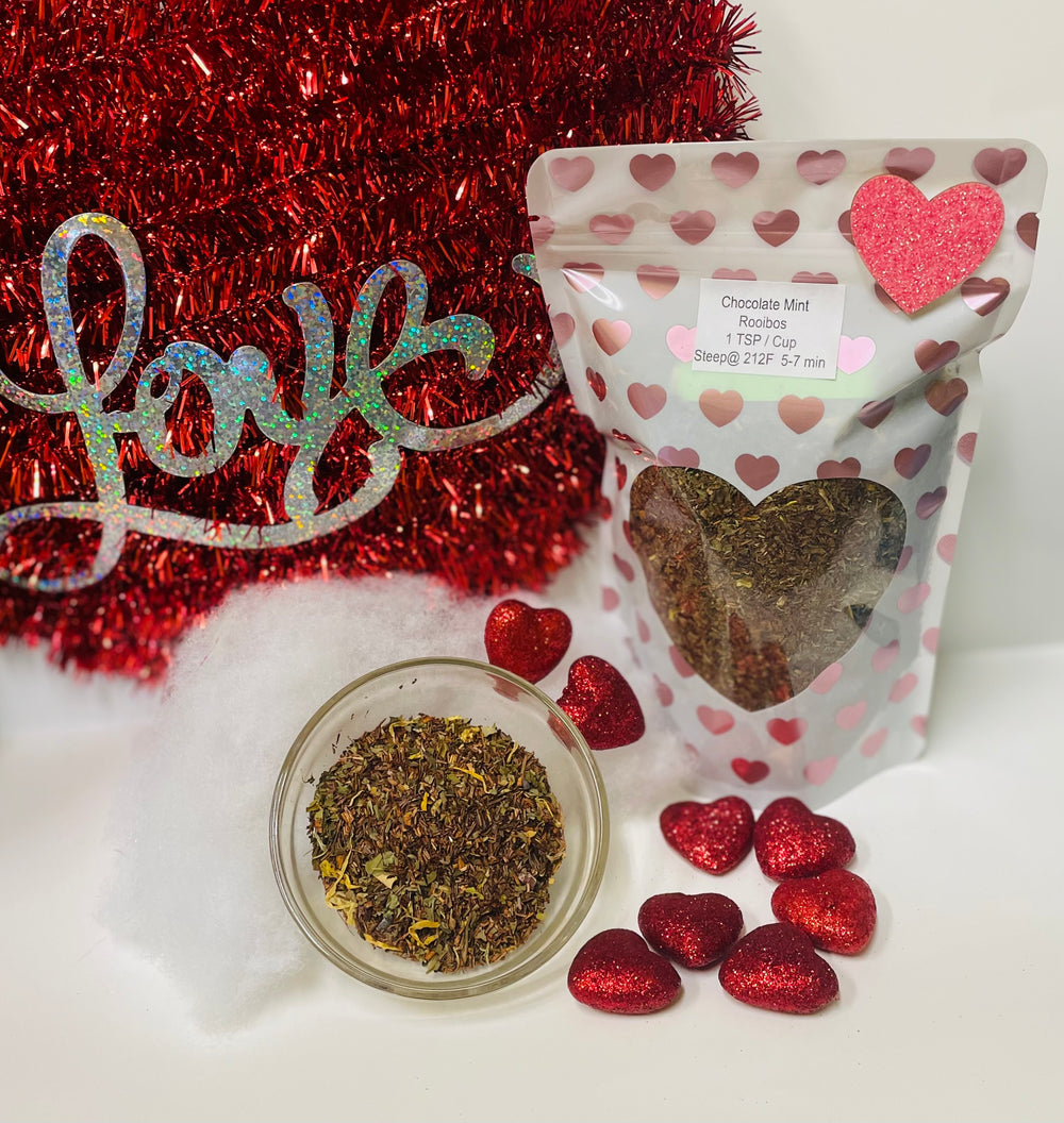 Chocolate Mint Rooibos - 4 ounces - Valentine's Day