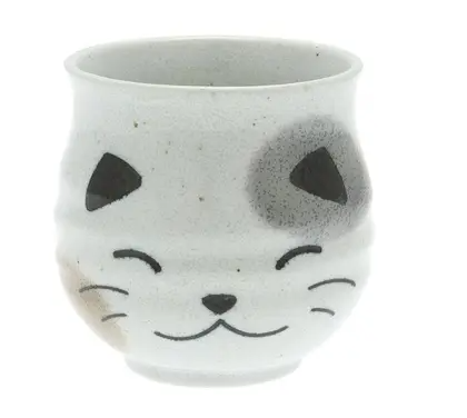 White Calico Cat Cup