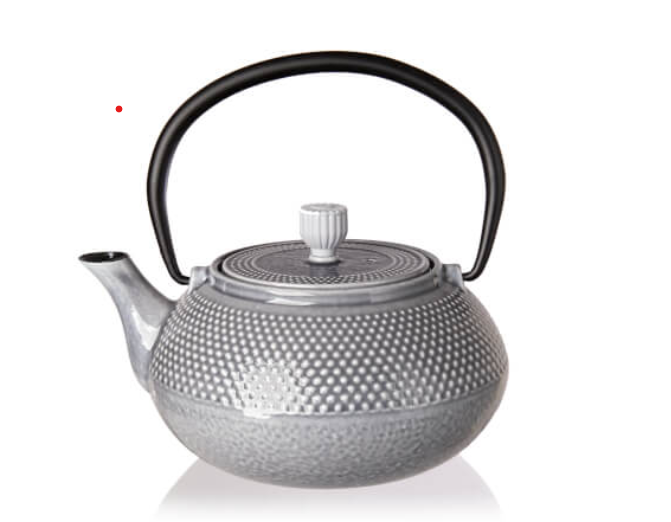 Oyster Hobnail Cast Iron Teapot