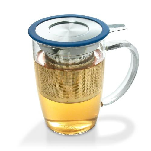 Glass Tea Cup With Infuser And Lid